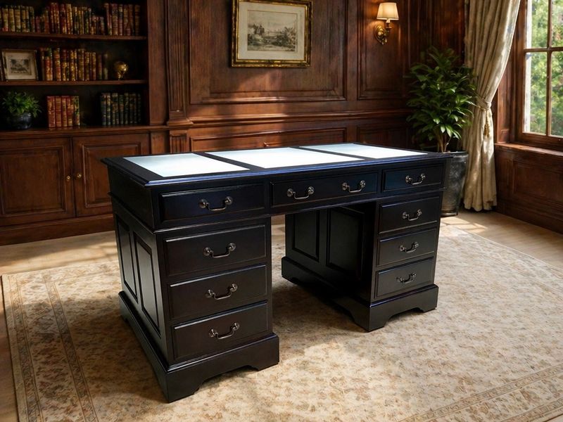 REGENCY PEDESTAL DESK MED