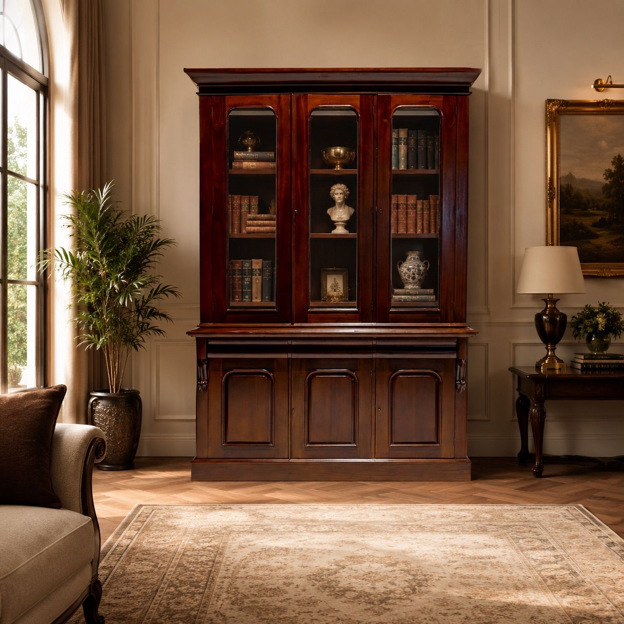 BOOKCASE 3 DOOR DISPLAY