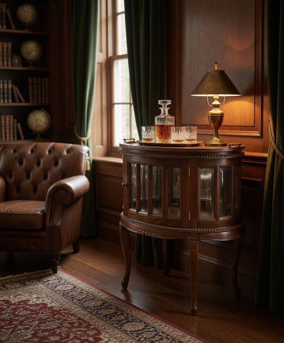 OVAL DRINKS CABINET