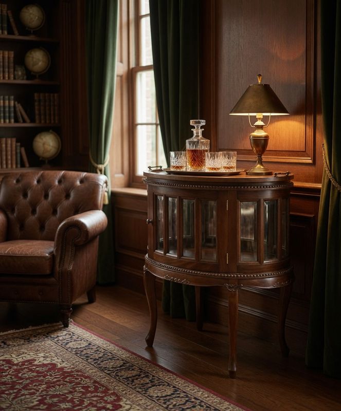 OVAL DRINKS CABINET