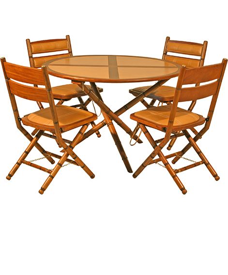 GAMBIA LEATHER DINING TABLE
