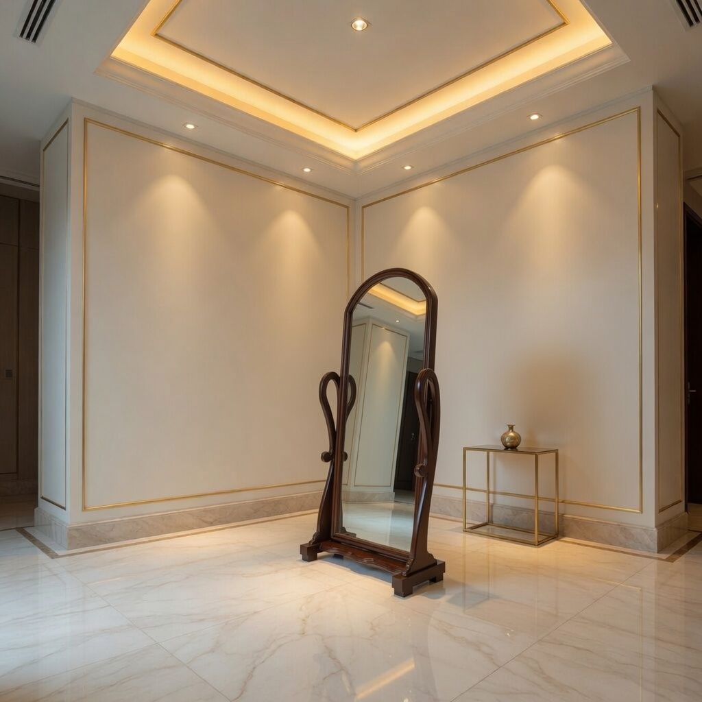 CHEVRON FLOOR STANDING MIRROR