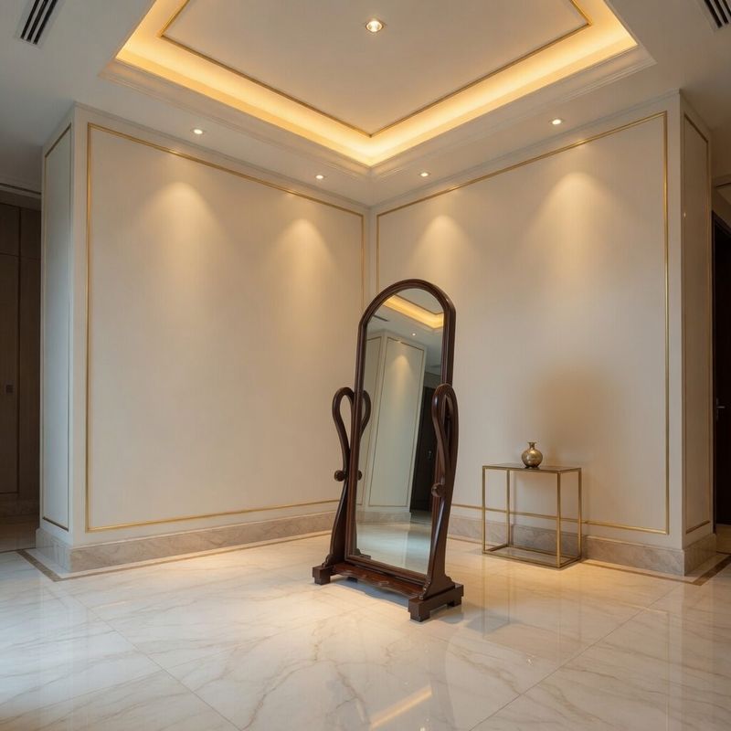 CHEVRON FLOOR STANDING MIRROR