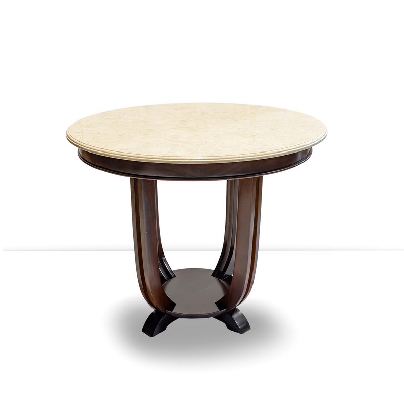 HYBRID TABLE 95cm CREAM MARBLE TOP