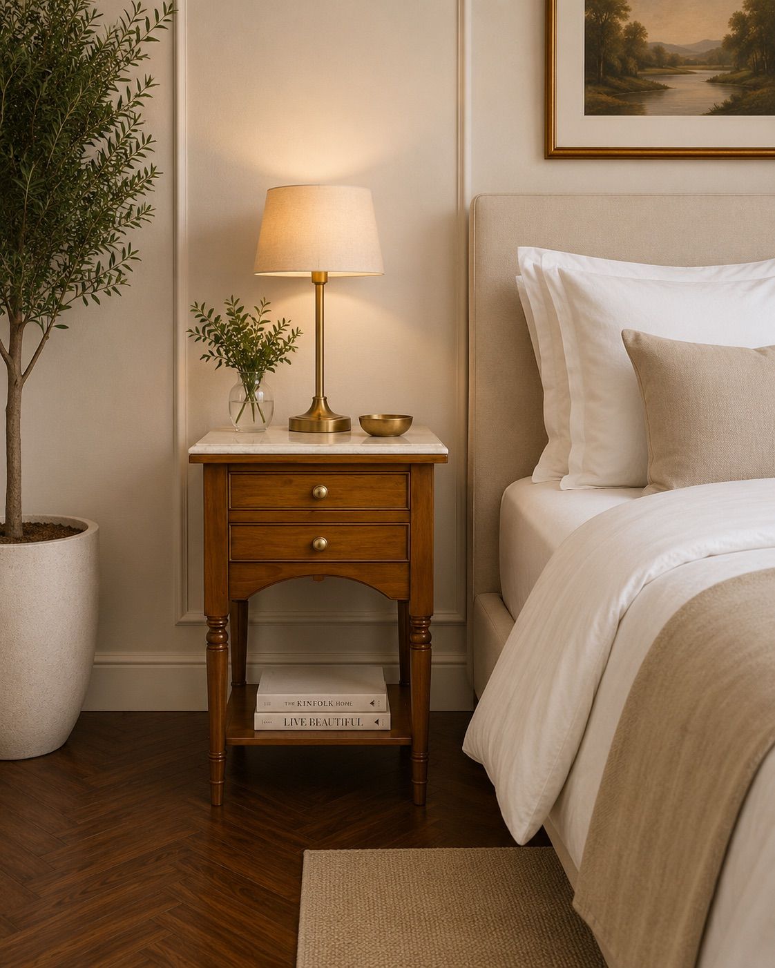 PYRENEAN BEDSIDE MARBLE TOP