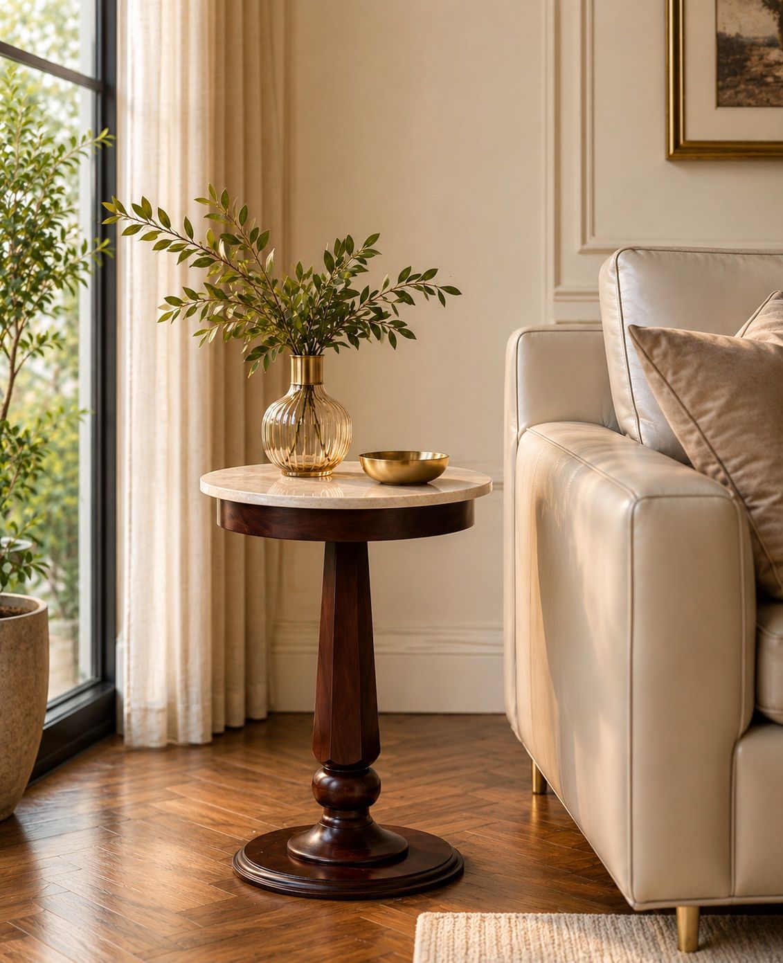 ROUND TABLE MARBLE TOP
