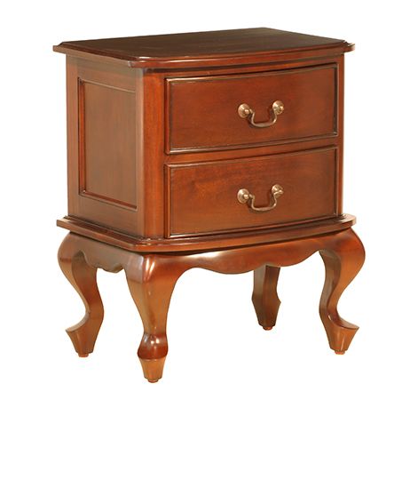 BEDSIDE 2DRW PLAIN CAB LEG
