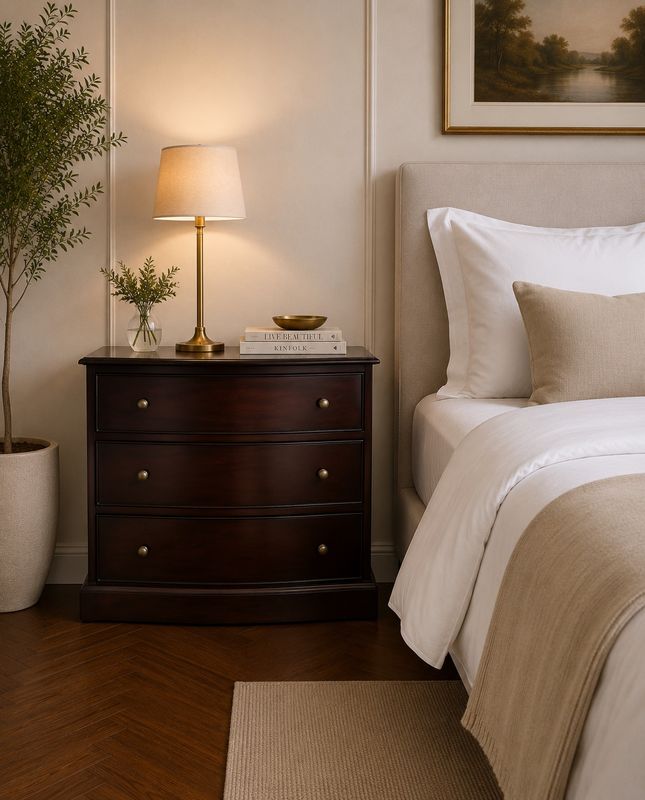 BEDSIDE 3DRW PLAIN PLINTH MODIF