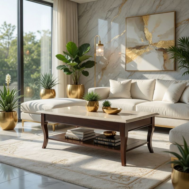 VALDIVIA COFFEE TABLE 1.3m MARBLE TOP