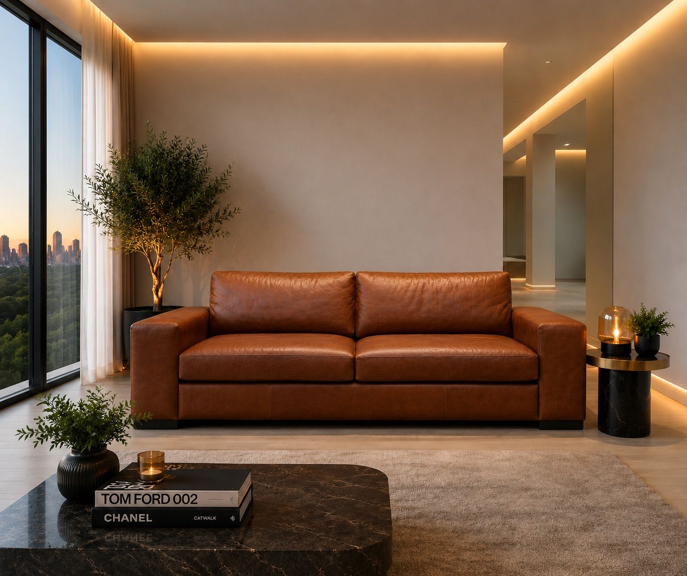 EVA COUCH 4 SEATER - LEATHER