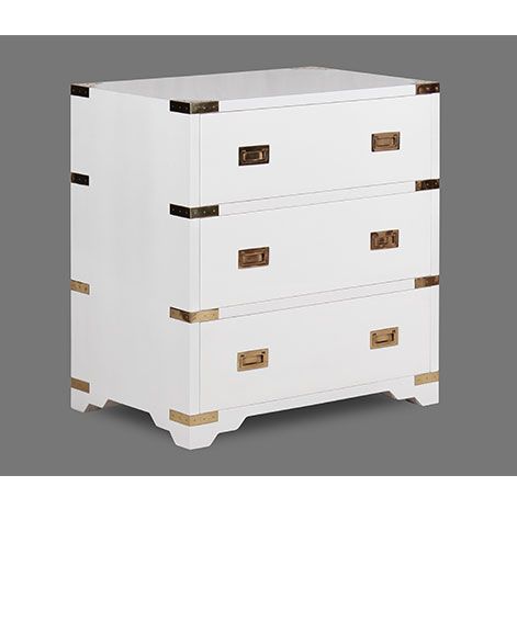 CHENA CHEST - POLISHED WHITE LACQUER FINISH