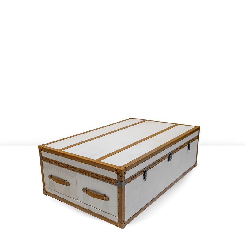 COF TRUNK - WHITE LEATHER
