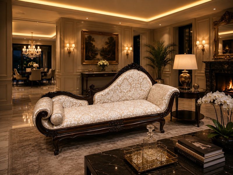 VICTORIAN CHAISE - PLAIN BACK