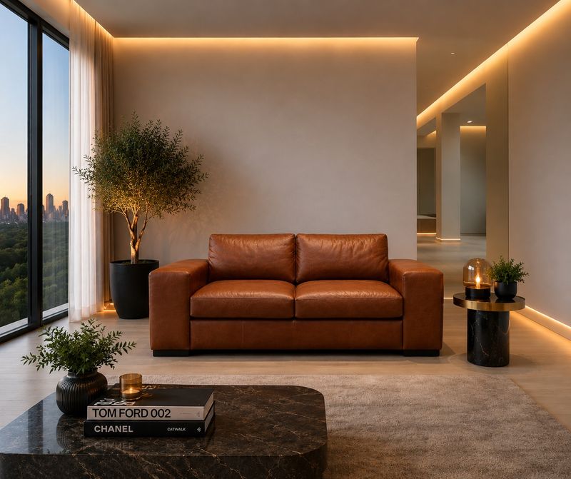 EVA COUCH 2 SEATER - LEATHER