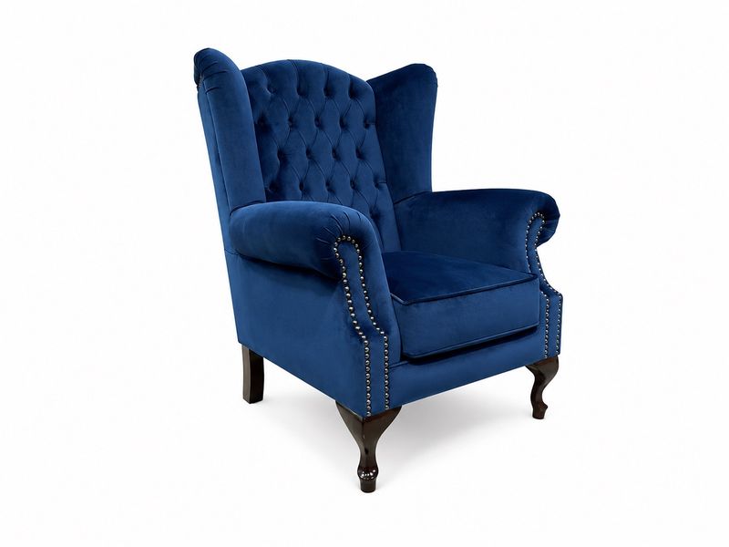 WINGBACK ARM CHAIR - FABRIC TUFFED BACK