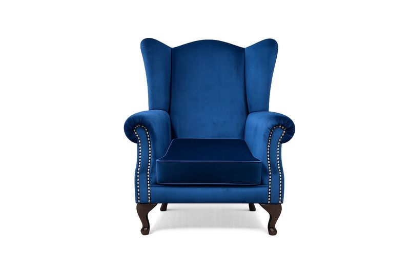 WINGBACK ARM CHAIR - FABRIC PLAIN BACK