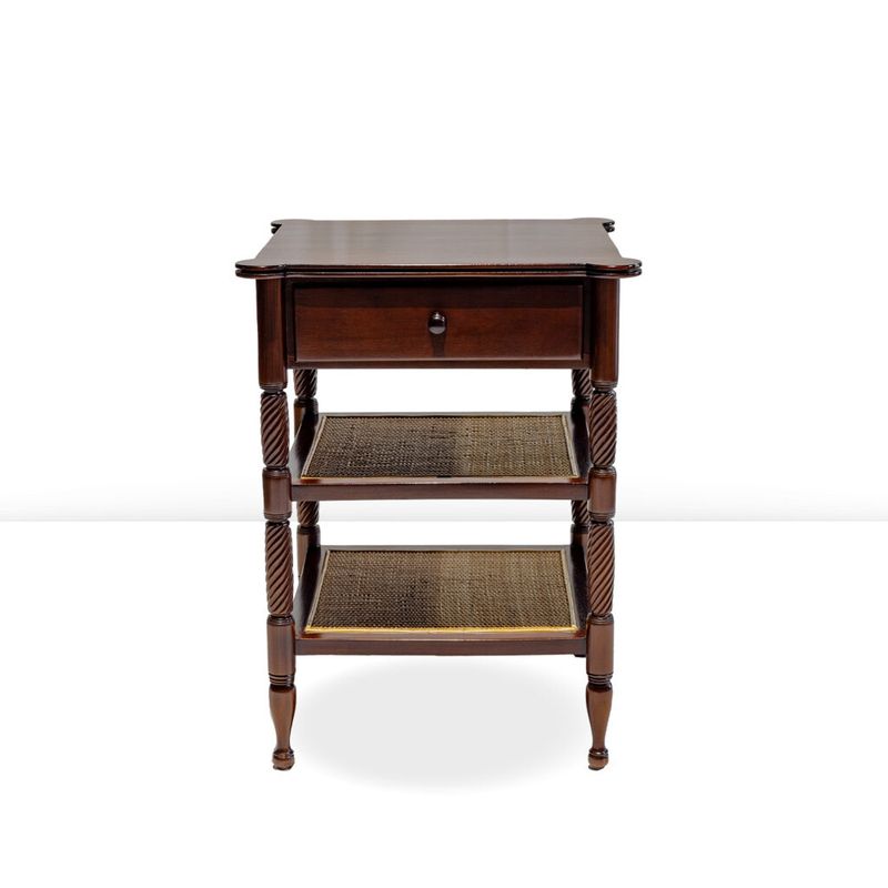 OKA TABLE LG - RATTAN INLAY