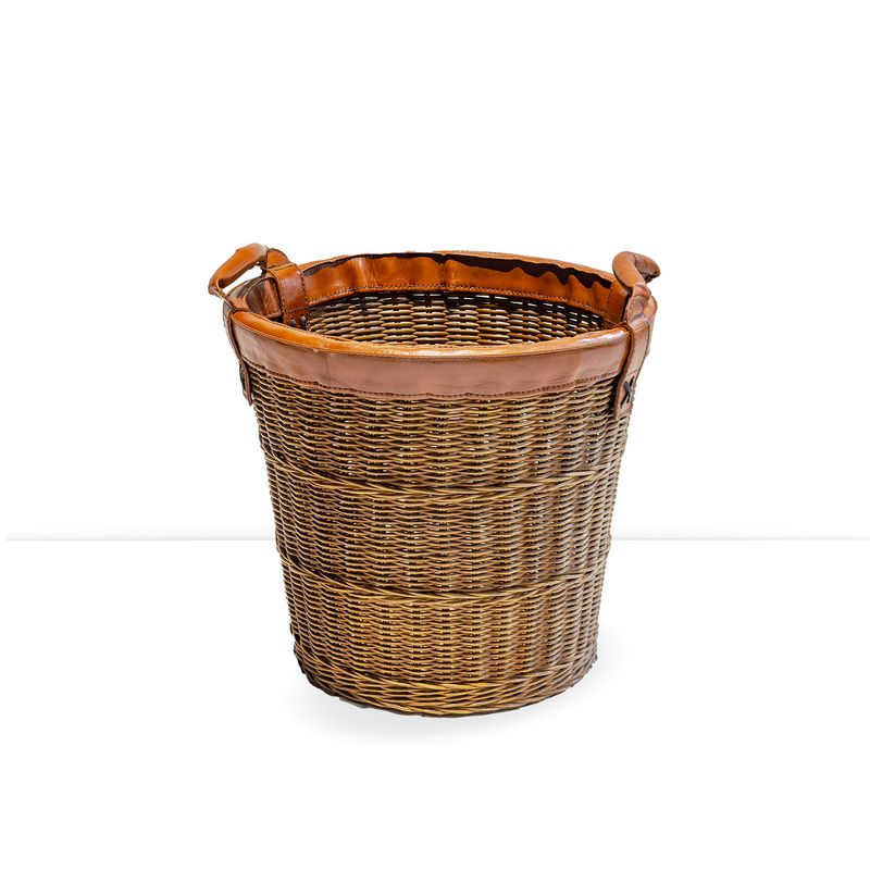 SWAHILI BASKET - LEATHER TRIMMING