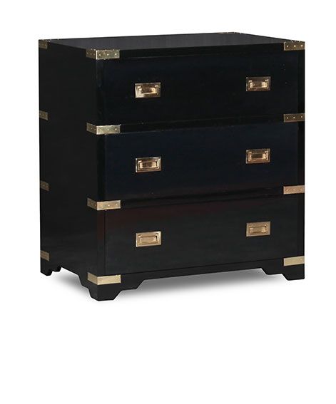 CHENA CHEST - POLISHED BLACK LACQUER FINISH