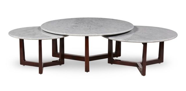 Set/3 Coffee Table - Marble Top