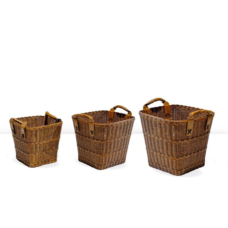 SWAHILI BASKET SQUARE - LEATHER TRIMMING
