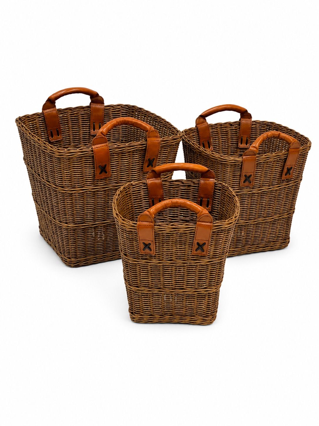 SWAHILI BASKET SQUARE - LEATHER TRIMMING