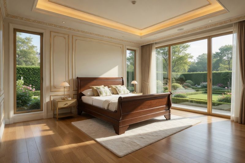 SLEIGH BED - QUEEN