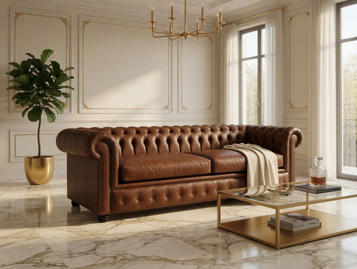 CHESTERFIELD 3 SEATER - LEATHER
