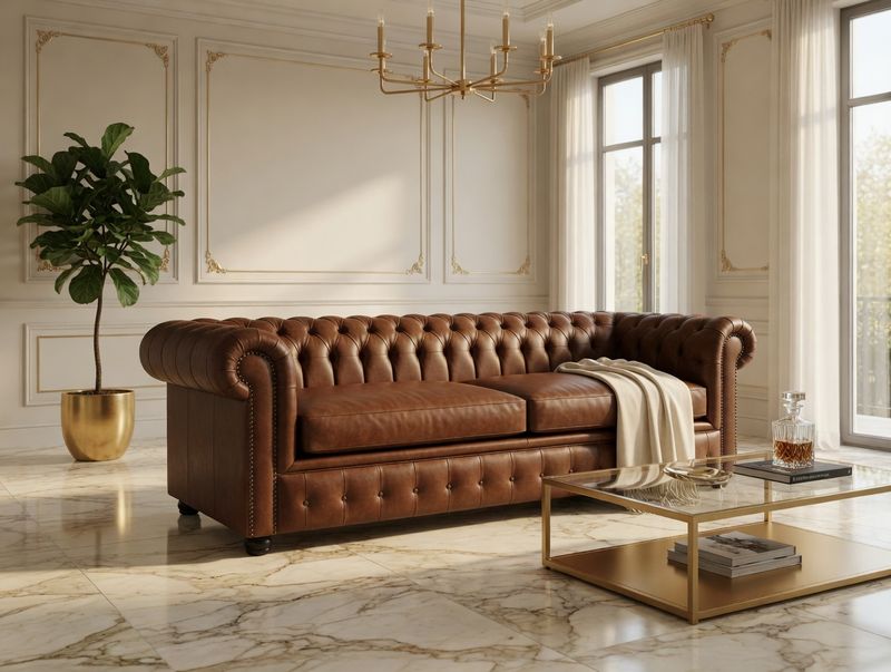 CHESTERFIELD 3 SEATER - LEATHER