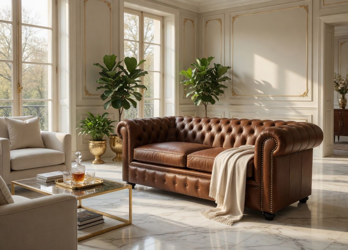 CHESTERFIELD 2 SEATER - LEATHER