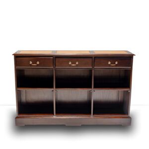 REGENCY BOOKSHELF - GOLD LEATHER TOP