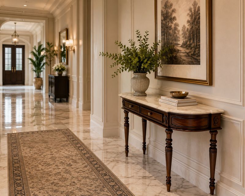 CONSOLE TABLE 2 DRW - MARBLE TOP