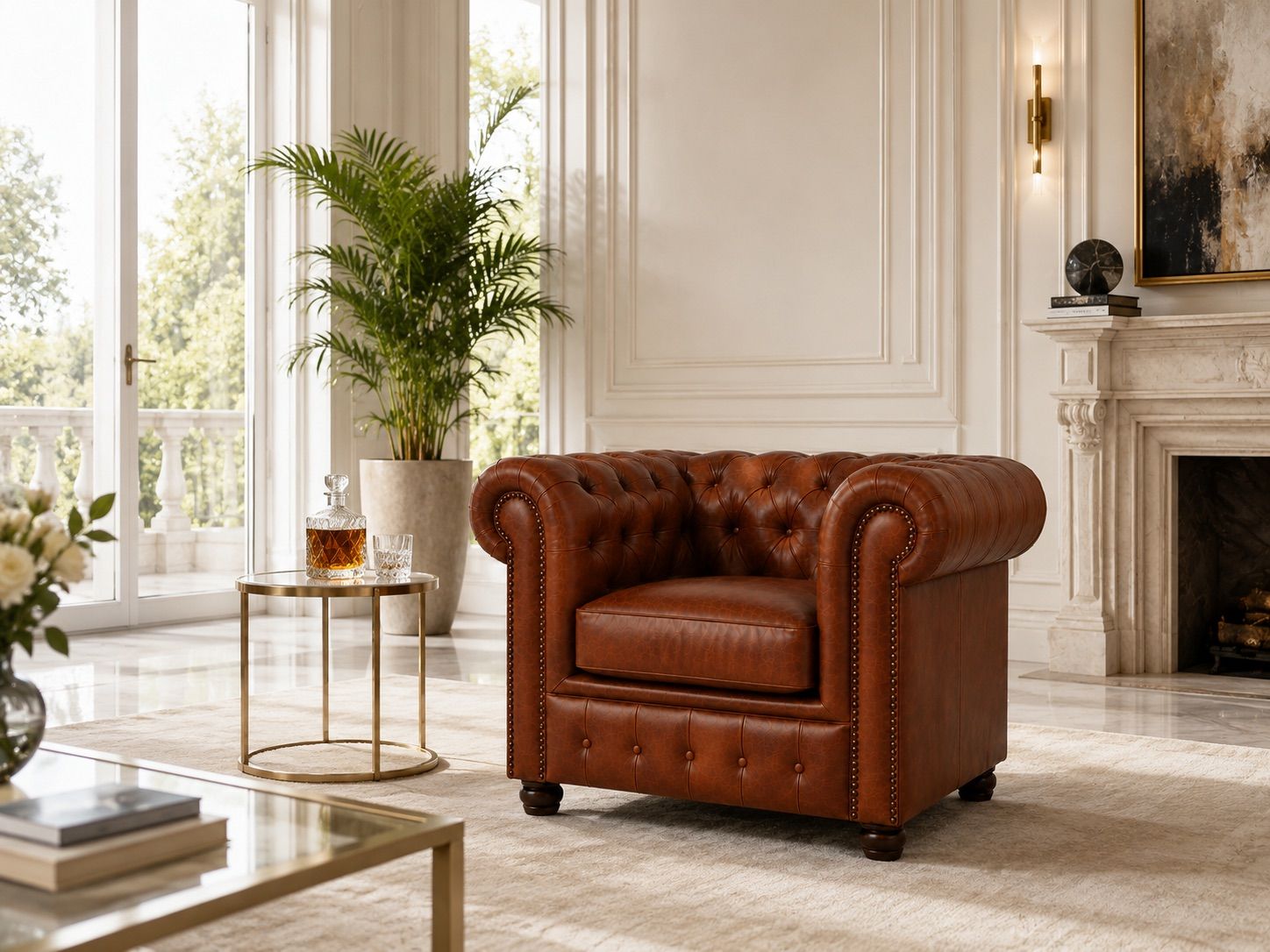 CHESTERFIELD 1 SEATER - LEATHER