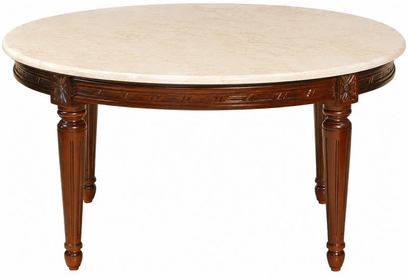 COFFEE TABLE STR LEG MARBLE 90