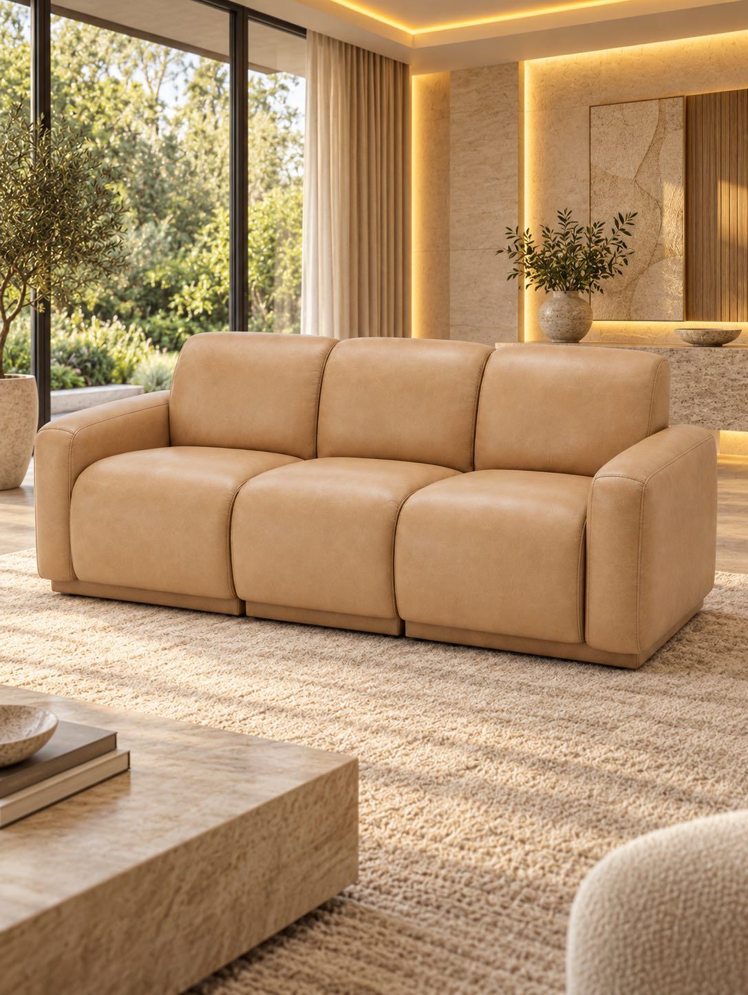 LATIVA MODULAR 3 SEATER - LEATHER