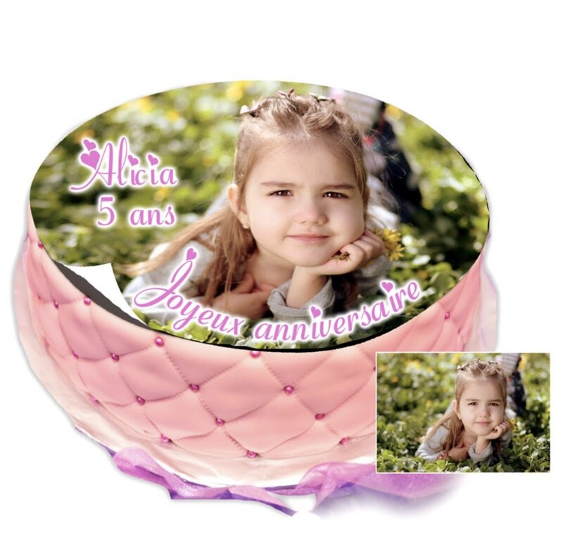Photo  sur gateau ronde Sucre 20 cm