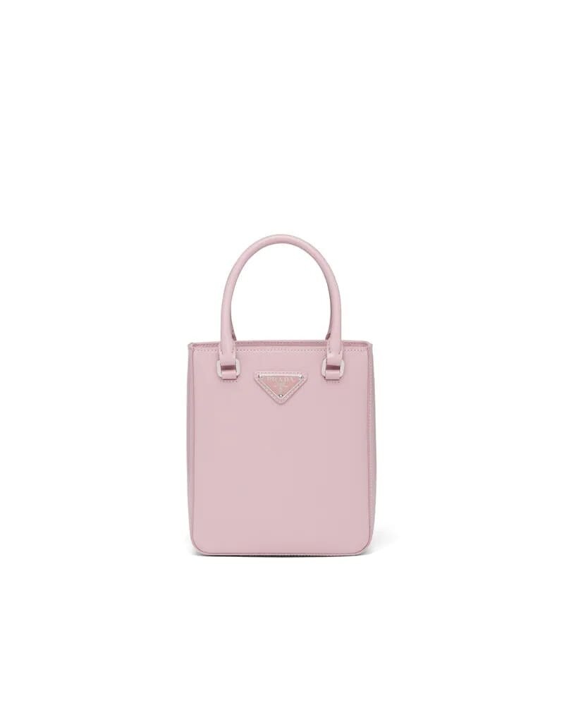 PRADA SMALL BRUSHED LEATHER TOTE