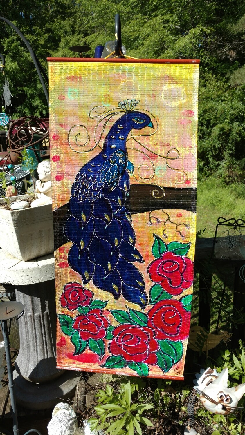 Peacock & Roses Banner