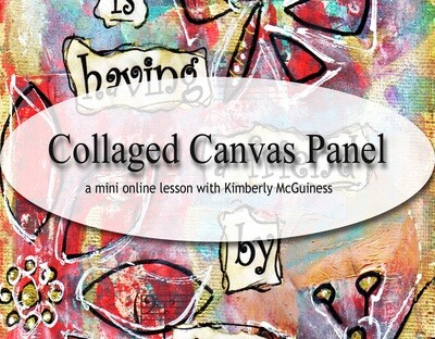 Collaged Canvas Panel