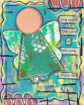 Psalm 96:1 Blank Note Card