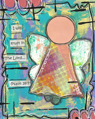 Psalm 28:7 Blank Note Card