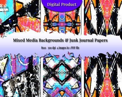 Printable Digital Backgrounds & Junk Journal Papers