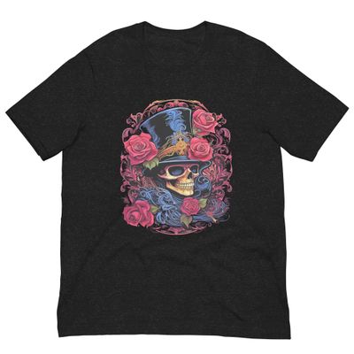 Unisex T-shirt-Skull & Roses