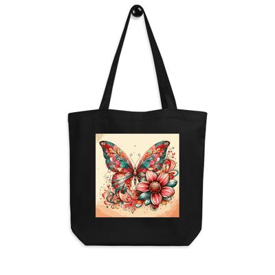 Eco Shopping Tote Bag-Butterfly Eco Shopping Tote Bag-Butterfly