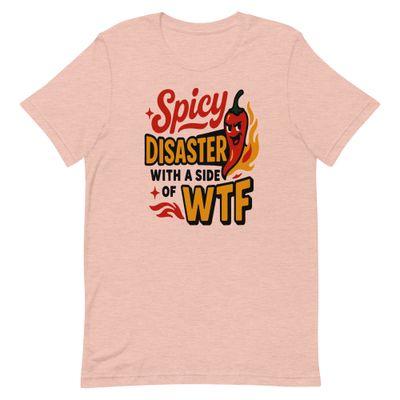 Unisex t-shirt- Spicy Disaster With A Side Of WTF Unisex t-shirt- Spicy Disaster With A Side Of WTF