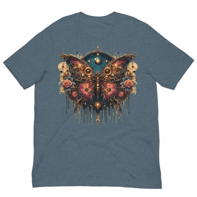 Midnight Monarch – Jeweled Wings & Sacred Bloom Tee