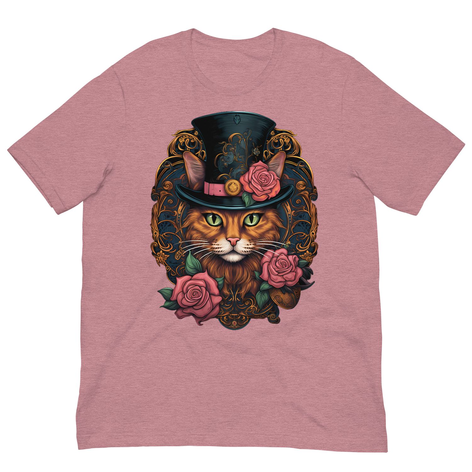 Sir Whiskerworth – The Dapper Cat &amp; Roses Tee