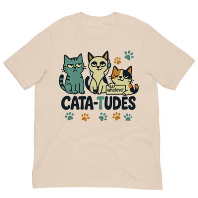 Cata-tudes – Trio of Sass Tee Cata-tudes – Trio of Sass Tee