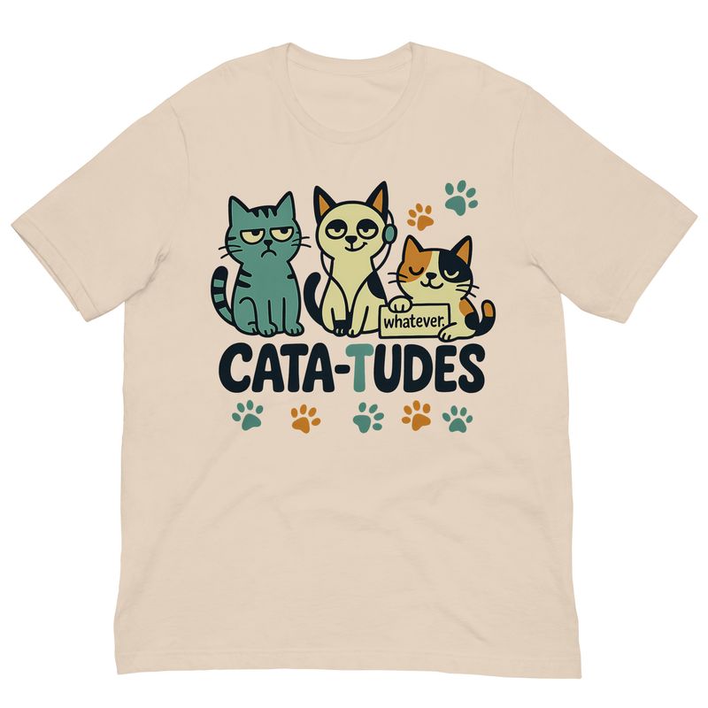 Cata-tudes – Trio of Sass Tee Cata-tudes – Trio of Sass Tee