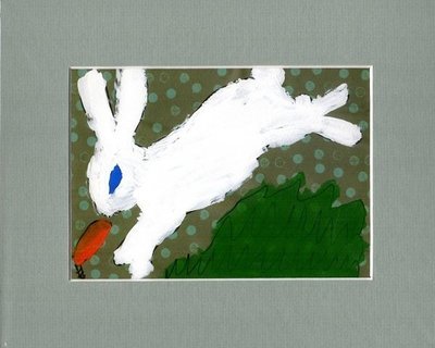 White Rabbit Print~Matted